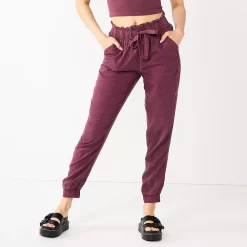 Juniors' SO® High Rise Paperbag Jogger Pants 15 Juniors' SO® High Rise Paperbag Jogger Pants -Cheap SO Store 4203348 Plum Prune