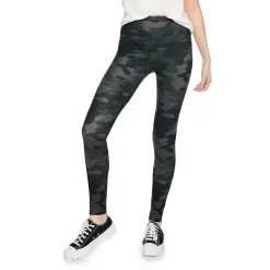 Juniors' SO® Sporty High Waisted Long Leggings -Cheap SO Store 4341243 Black Camo