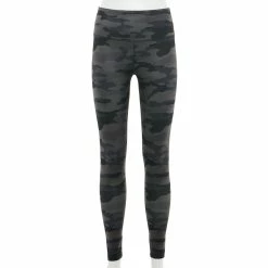 Juniors' SO® Sporty High Waisted Long Leggings -Cheap SO Store 4341243 Camo Gray