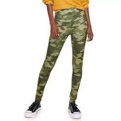 Juniors' SO® Sporty High Waisted Long Leggings -Cheap SO Store 4341243 Olive Camo