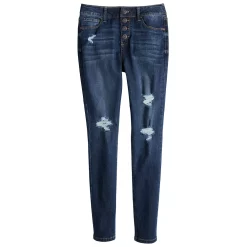 Girls 4-20 SO® Superstar Highrise Skinny Jeans in Regular & Plus Sizes 10 Girls 4-20 SO® Superstar Highrise Skinny Jeans in Regular & Plus Sizes -Cheap SO Store 4937089 Dark Wash Destructed