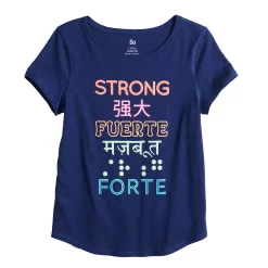Girls 4-20 SO® Adaptive Favorite Graphic Tee -Cheap SO Store 4973320 Strong Blue