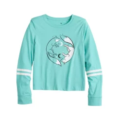 Girls 4-18 & Plus SO® Favorite Boxy Long-Sleeve Tee -Cheap SO Store 5008743 Blue Fox