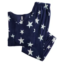 Juniors' SO® Boxy Long Sleeve Pajama Top & Pajama Pants Set -Cheap SO Store 5044482 ALT5