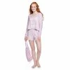 Juniors' SO® Boxy Long Sleeve Pajama Top & Pajama Shorts Set