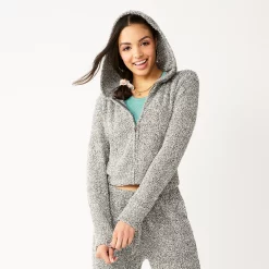 Juniors' SO® Cozy Zip Hoodie -Cheap SO Store 5156164 Grey Haze