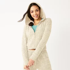 Juniors' SO® Cozy Zip Hoodie -Cheap SO Store 5156164 Mocha Froth