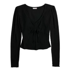 Juniors' SO® Cozy Cinch Front Top -Cheap SO Store 5161899 ALT5