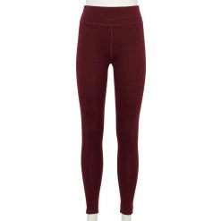 Juniors' SO® Cozy Leggings -Cheap SO Store 5176296 Maroon Marl