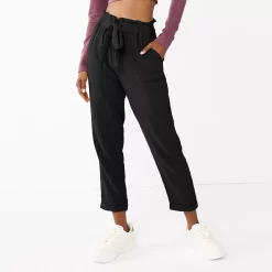 Juniors' SO® Relaxed Ankle Pants -Cheap SO Store 5182082 Black