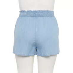 Juniors' Plus Size SO® Smocked Shorts 9 Juniors' Plus Size SO® Smocked Shorts -Cheap SO Store 5198567 ALT