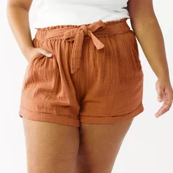 Juniors' Plus Size SO® Camp Shorts -Cheap SO Store 5198568 Cinnamon Rose