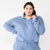 Juniors' Plus Size SO® Long Sleeve Fleece Polo