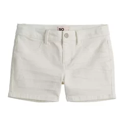 Girls 6-20 SO® Ultimate Mid-Rise Shortie Shorts in Regular & Plus -Cheap SO Store 5228618 White