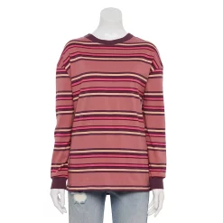 Juniors' SO® Long Sleeve Boyfriend Tee 15 Juniors' SO® Long Sleeve Boyfriend Tee -Cheap SO Store 5242670 Pink Stripe