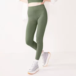 Juniors' SO® Seamless 7/8 Leggings -Cheap SO Store 5246938 Galvanized Green