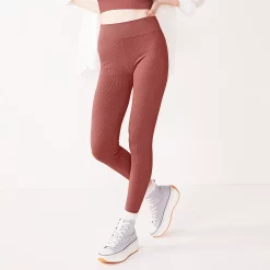 Juniors' SO® Seamless 7/8 Leggings -Cheap SO Store 5246938 Inspire Mauve