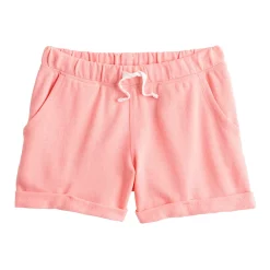 Girls 7-16 SO® French Terry Roll Cuff Shorts 15 Girls 7-16 SO® French Terry Roll Cuff Shorts -Cheap SO Store 5261368 Coral