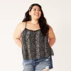 Juniors' Plus Size SO® Lace Trim Layering Tank Top
