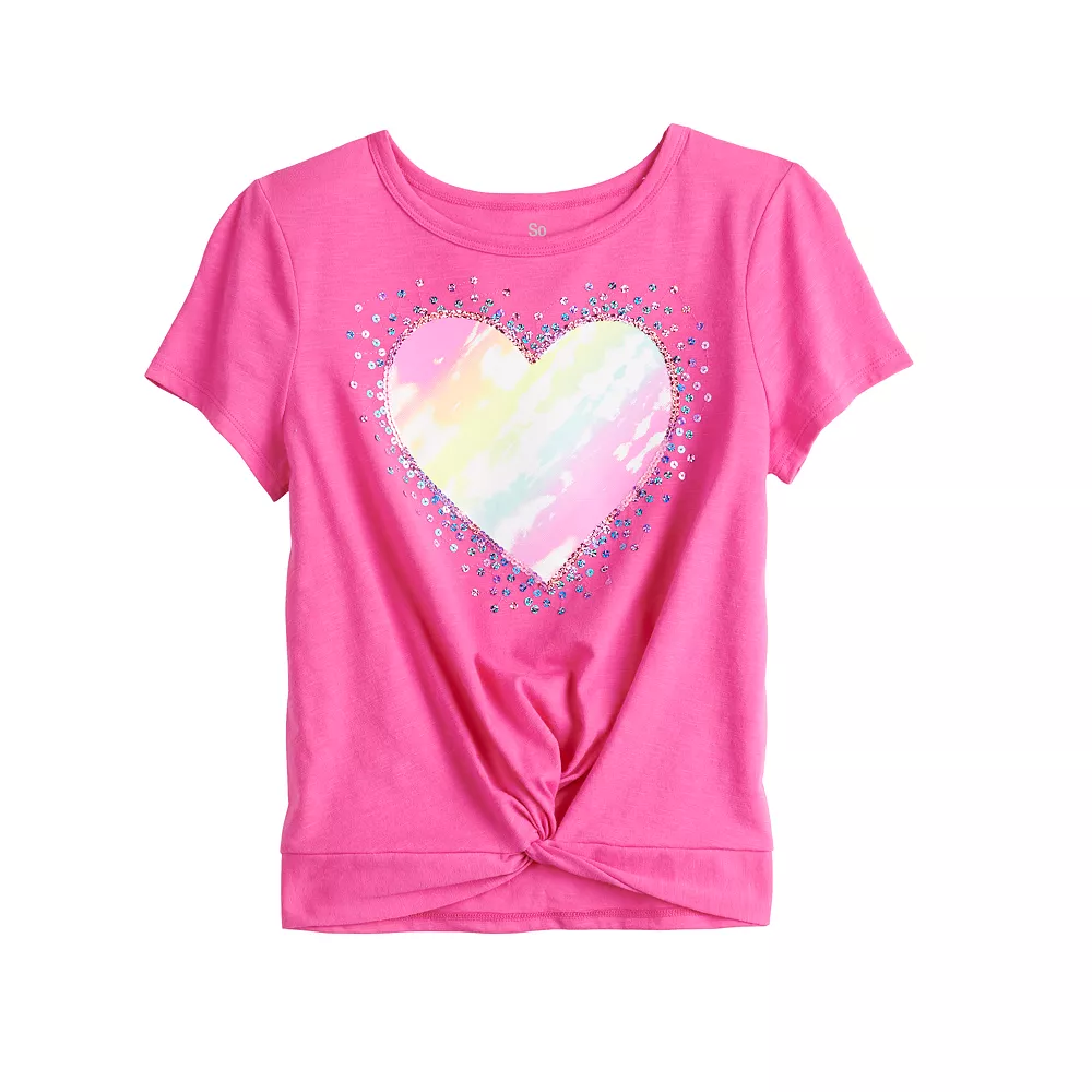 Girls 7-20 SO® Twist Front Graphic Tee in Regular & Plus 3 Girls 7-20 SO® Twist Front Graphic Tee in Regular & Plus - Image 3