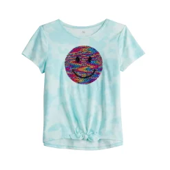 Girls 7-16 SO® Tie Front Top in Regular & Plus Size -Cheap SO Store 5273915 Mint Smiley