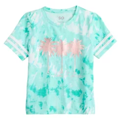 Girls 6-20 SO® Favorite Boxy Graphic Tee in Regular & Plus -Cheap SO Store 5274724 Aqua Palm