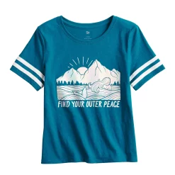 Girls 6-20 SO® Favorite Boxy Graphic Tee in Regular & Plus -Cheap SO Store 5274724 Outer Peace