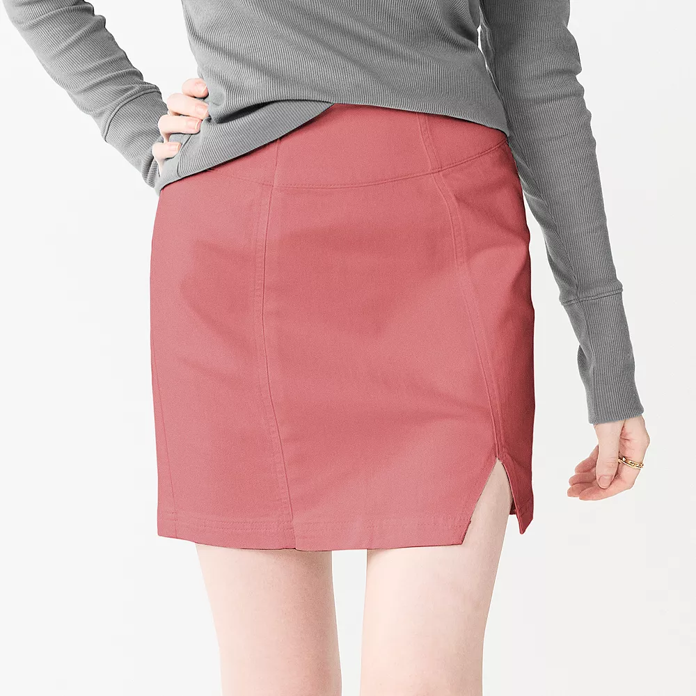 Juniors' SO® High-Rise Side Notch Mini Skirt 1 Juniors' SO® High-Rise Side Notch Mini Skirt