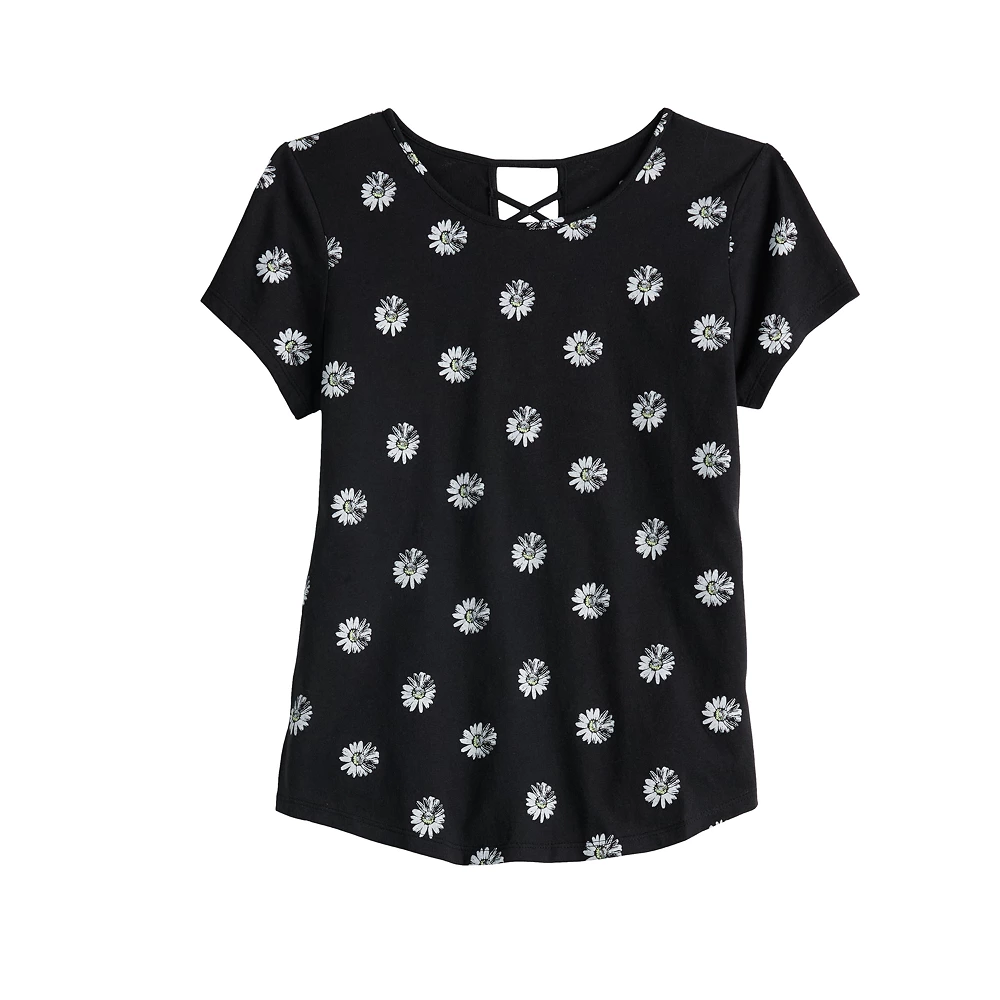 Girls 6-20 SO® Lattice Back Favorite Tee in Regular & Plus 7 Girls 6-20 SO® Lattice Back Favorite Tee in Regular & Plus - Image 7