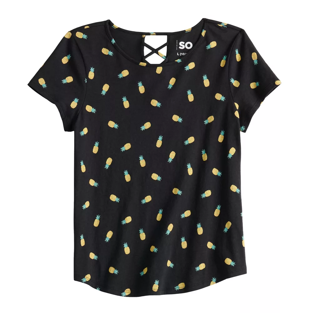 Girls 6-20 SO® Lattice Back Favorite Tee in Regular & Plus 11 Girls 6-20 SO® Lattice Back Favorite Tee in Regular & Plus - Image 11