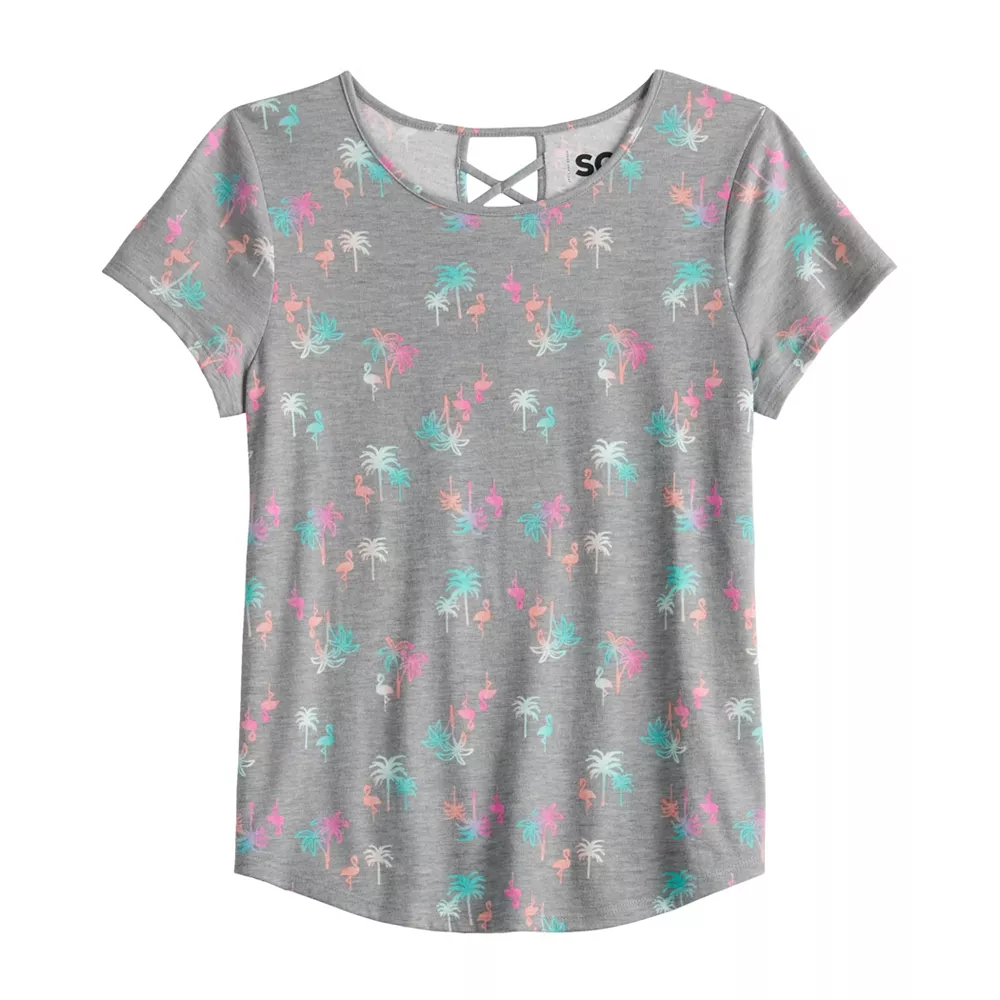 Girls 6-20 SO® Lattice Back Favorite Tee in Regular & Plus 9 Girls 6-20 SO® Lattice Back Favorite Tee in Regular & Plus - Image 9