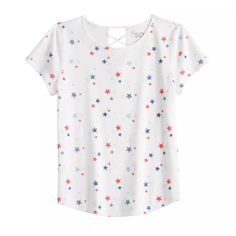 Girls 6-20 SO® Lattice Back Favorite Tee in Regular & Plus 8 Girls 6-20 SO® Lattice Back Favorite Tee in Regular & Plus - Image 8