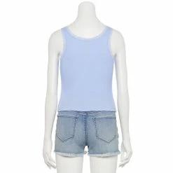 Juniors' SO® Lace Trim Button Front Tank Top -Cheap SO Store 5473650 ALT