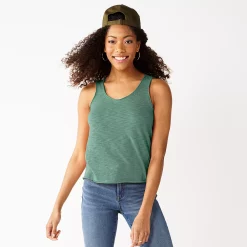Juniors' SO® Relaxed Scoopneck Tank Top -Cheap SO Store 5473988 Unique Green