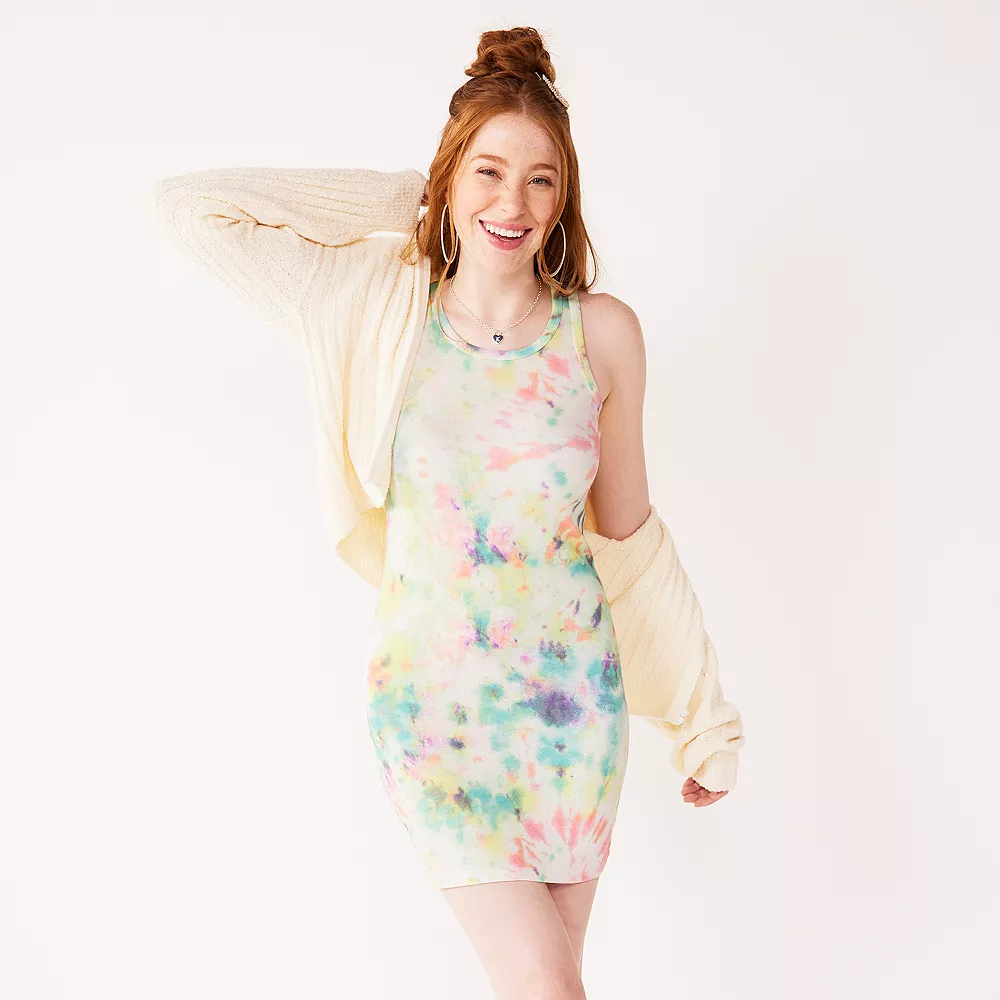 Juniors' SO® High Neck Tank Bodycon Mini Dress 1 Juniors' SO® High Neck Tank Bodycon Mini Dress