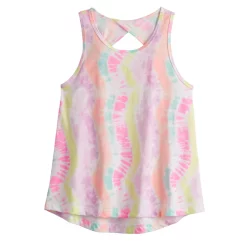 Girls 6-20 SO® Twist Back Keyhole Tank Top in Regular & Plus -Cheap SO Store 5500363 Rainbow Wave