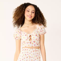 Juniors' SO® O-Ring Crop Top