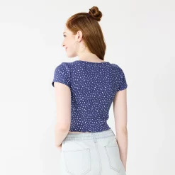 Juniors' SO® Lace-Up Tee -Cheap SO Store 5512512 ALT