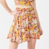 Juniors' SO® Tie-Front Floral Mini Skirt
