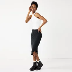 Juniors' SO® Cinched Midi Skirt -Cheap SO Store 5535368 ALT2