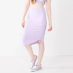 Juniors' SO® Cinched Midi Skirt -Cheap SO Store 5535368 Monica Purple