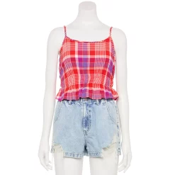 Juniors' SO® Cropped Cinch Waist Tank Top