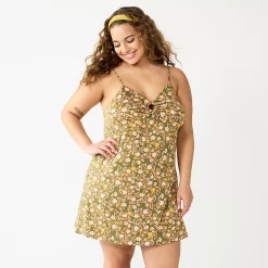 Juniors' Plus Size SO® O-Ring Fit & Flare Mini Dress