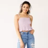 Juniors' SO® Ruffled Smocked Tank