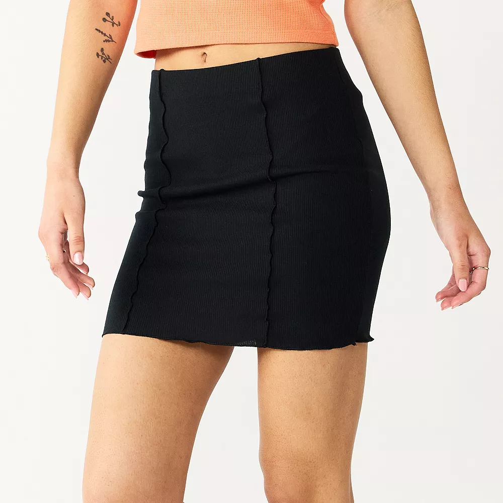 Juniors' SO® Seamed Mini Skirt 2 Juniors' SO® Seamed Mini Skirt - Image 2