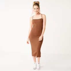 Juniors' SO® Strappy Bodycon Midi Dress -Cheap SO Store 5559449 Puebla Brown