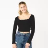 Juniors' SO® Ruched Solid Crop Top