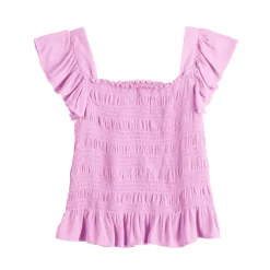 Girls 6-20 SO® Crinkle Gauze Smocked Tank Top in Regular & Plus Size -Cheap SO Store 5569981 Melrose Pink