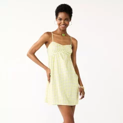 Juniors' SO® Cinched Front Babydoll Mini Dress