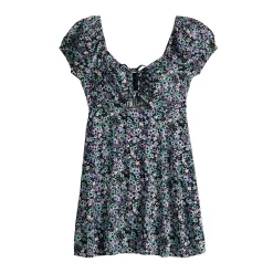 Juniors' SO® Front-Tie Keyhole Cutout Fit And Flare Mini Dress -Cheap SO Store 5571039 ALT5